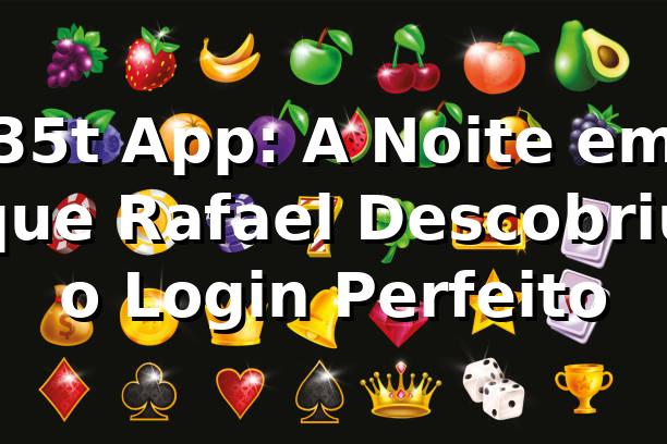 35t App: A Noite em que Rafael Descobriu o Login Perfeito 🎰